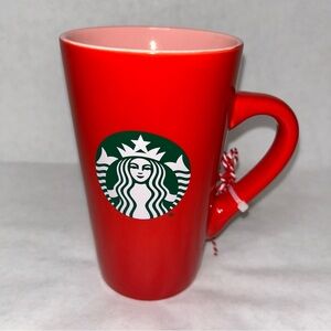 Starbucks Red Holiday Mug with Green Logo